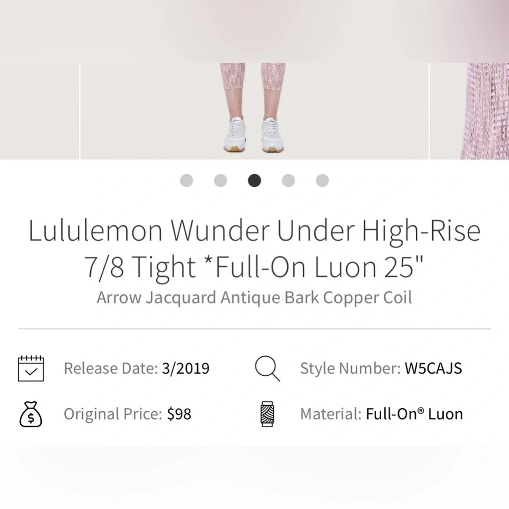 Lululemon Wunder Under High Rise 7/8 Tight Luon - Size 6 - Picture 13 of 13